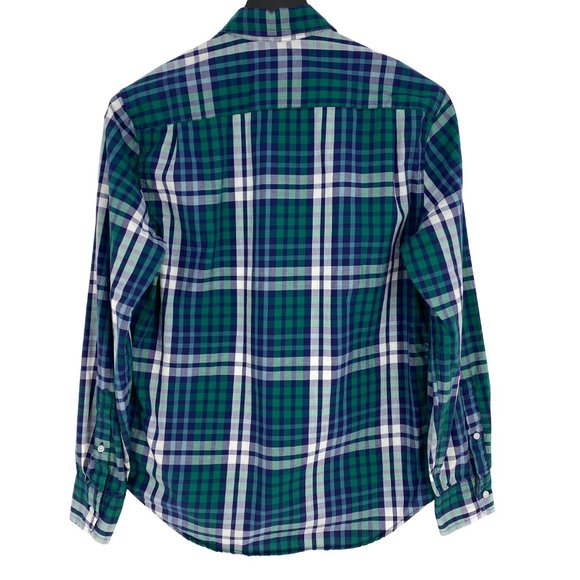 J.CREW RE-IMAGINED Indigo Plaid Tartan Long Sleeve Shirt - Picture 10 of 15